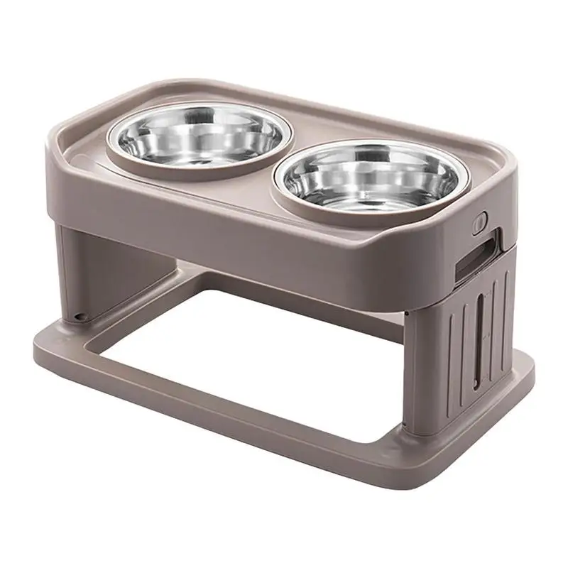 

Dog Bowls With Stand Adjustable Dog Food Bowls Elevated 3 Heights Dogs Raised Feeder Tall Dog Bowl Stand 2 Steel Dog Food Bowls