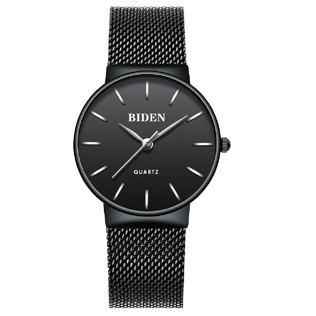 Biden Original Women Fashion Casual Quartz Wristwatch Lady Business Dress Simple New Clock Rhinstone Scale Stainless Steel Band enlarge