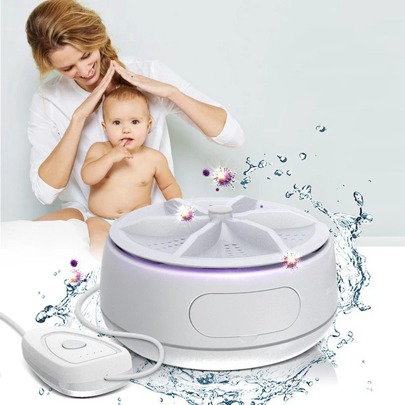 

Ultrasonic Turbo Washing Machine Laundry Portable Travel Washer Air Bubble And Rotating Mini Washing Machine Mini Washing