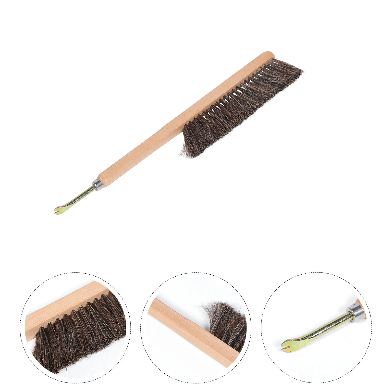 

1 Pc Practical Durable Portable Broom Wooden Handle Brush for Adults Men