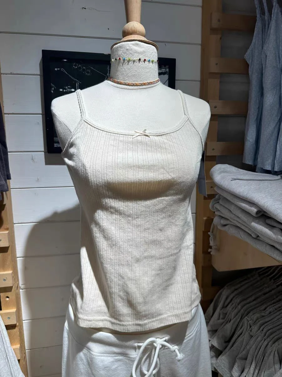 Милая Тонкая майка с ушками для женщин летняя хлопковая жилетка без рукавов