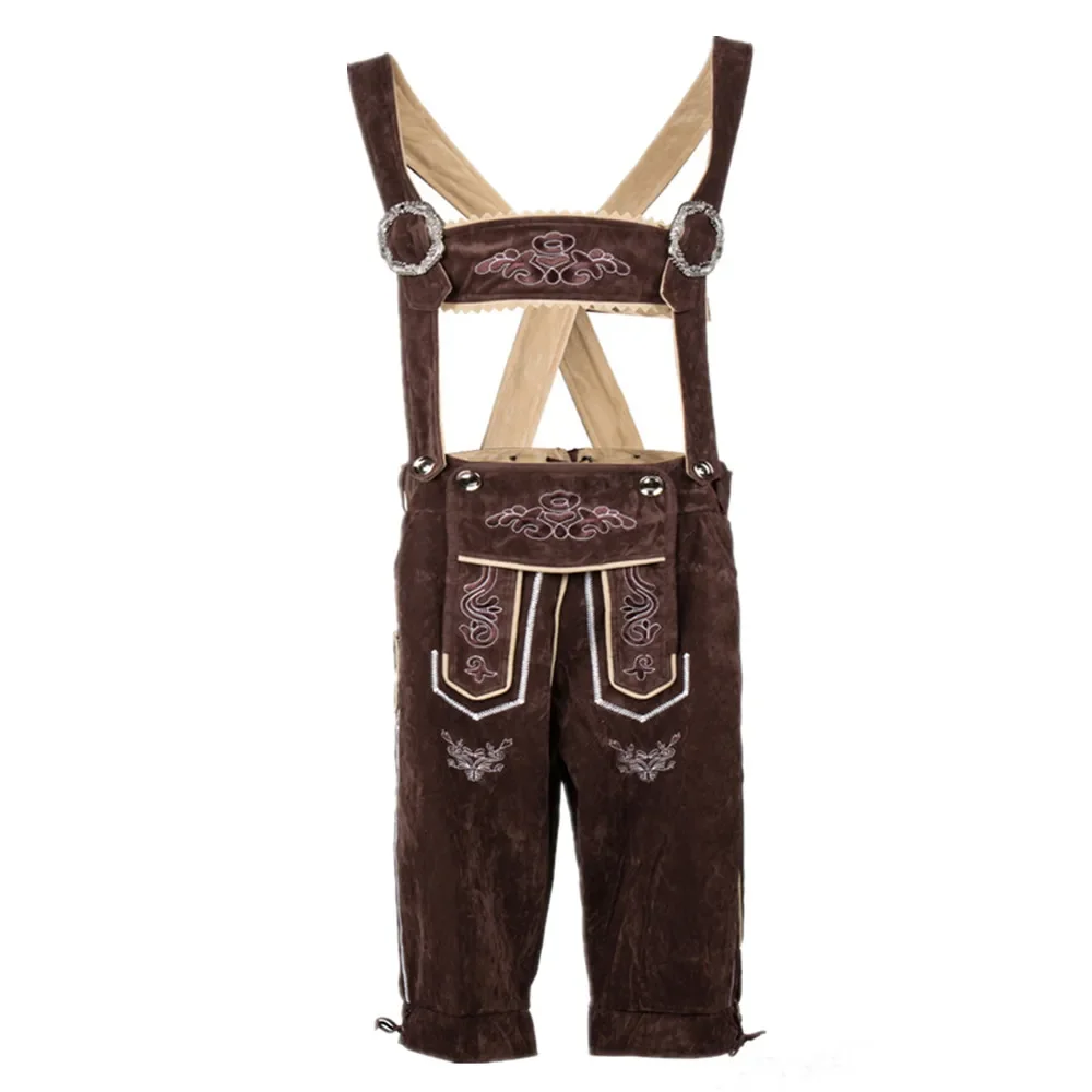 Высокое качество мужские немецкие баварские костюмы Lederhosen для Октоберфеста