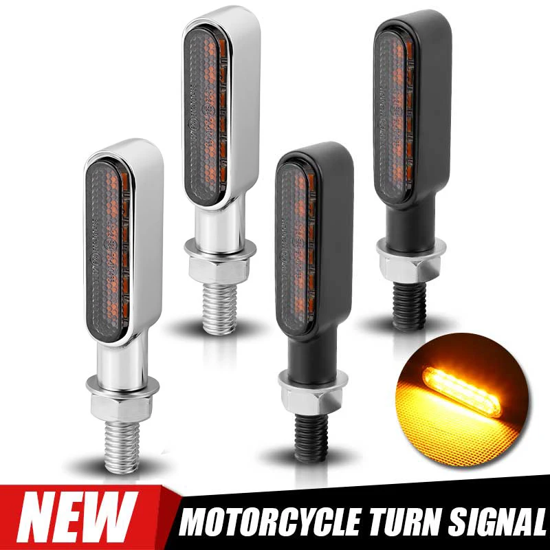 

8mm Mini led Motorcycle Turn signal lamp Indicators Blinker Amber Flasher Turn Signal Light for honda for yamaha for Cafe Racer