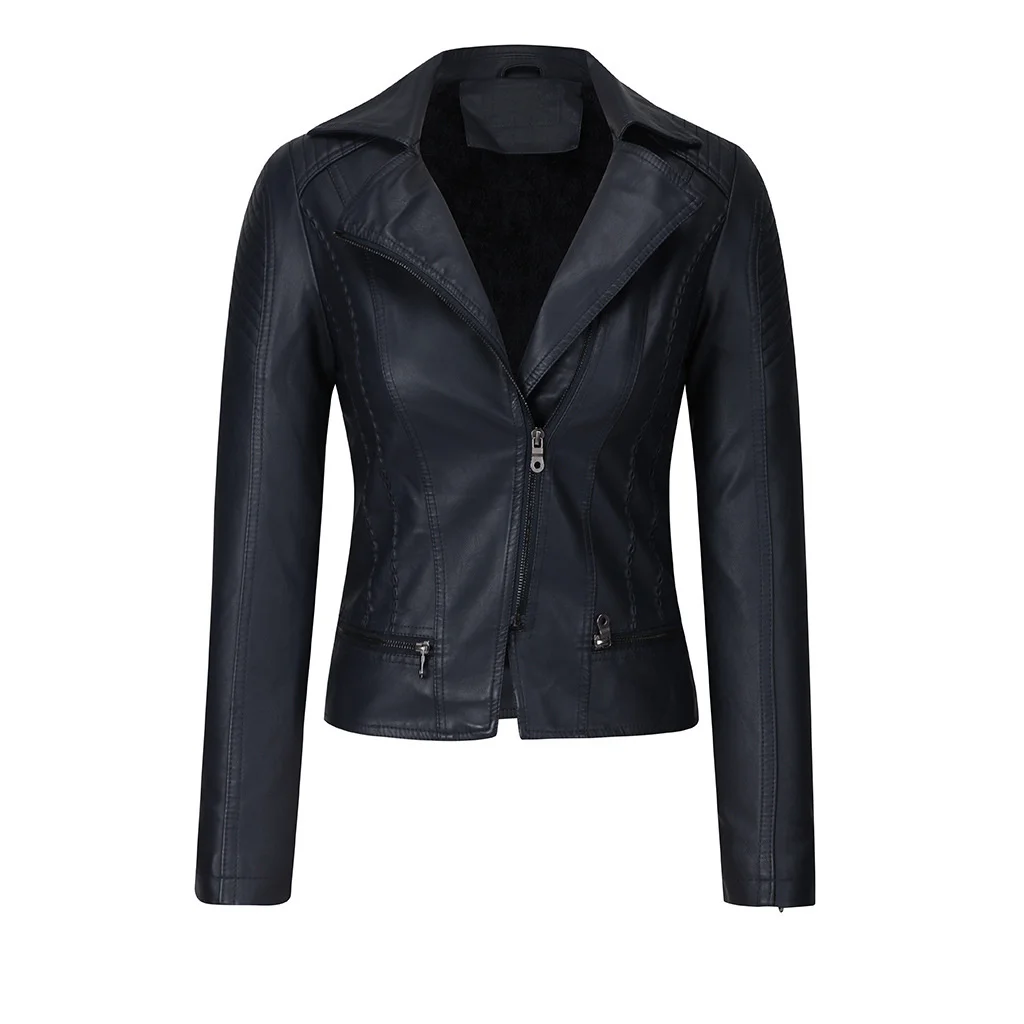 New women's plush leather jacket N2
