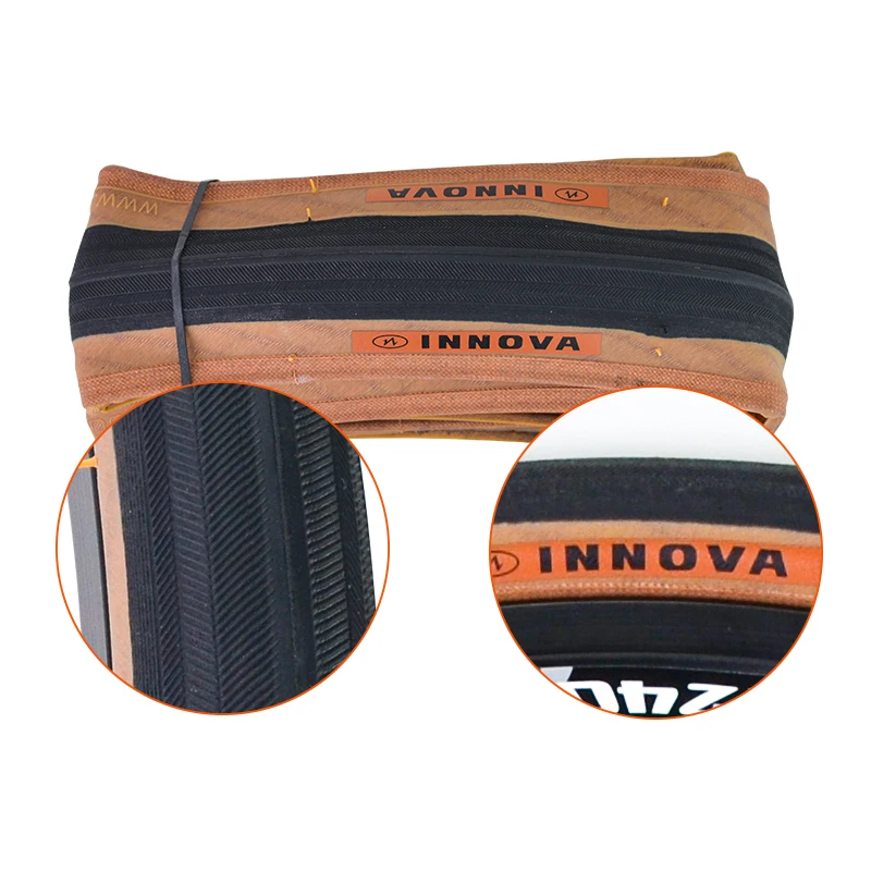 Складная велосипедная шина INNOVA 28-451 20x1 1/8 20 дюймов Ультралегкая с коричневым краем