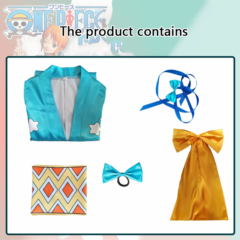 One Piece Wano Country Nami Cosplay Costume Wanokuni Style Nami Dress Outfit Halloween Costumes