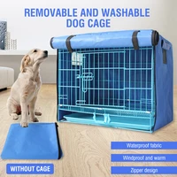 New Waterproof DustProof Large Foldable Dog Cage Zipper Cover Dog shrouded Removable and Washable Dog Cage  Outdoor Pet Supplies