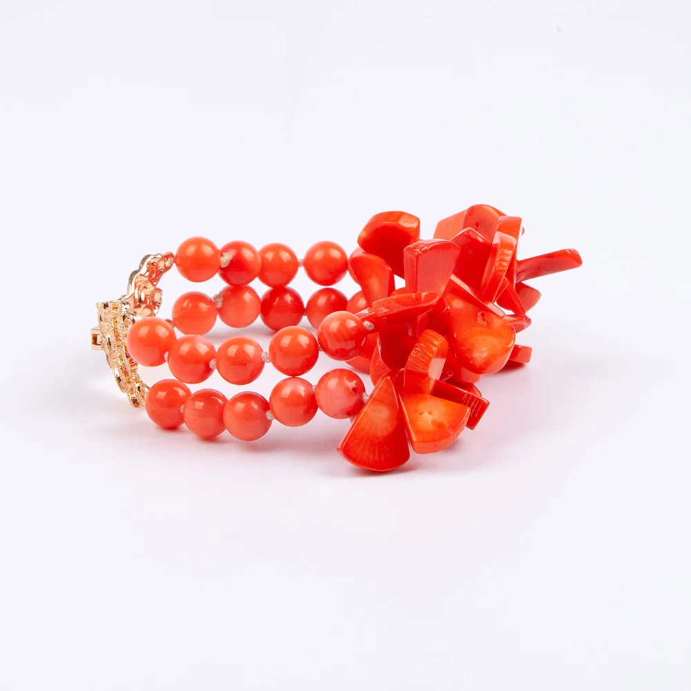 Роскошный Красный настоящий оригинальный коралловый комплект ювелирных изделий