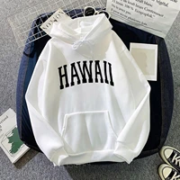 oversized sweatshirts women hawaii print korean style hoodies long sleeve pocket hooded tops y2k aesthetic sudaderas con capucha