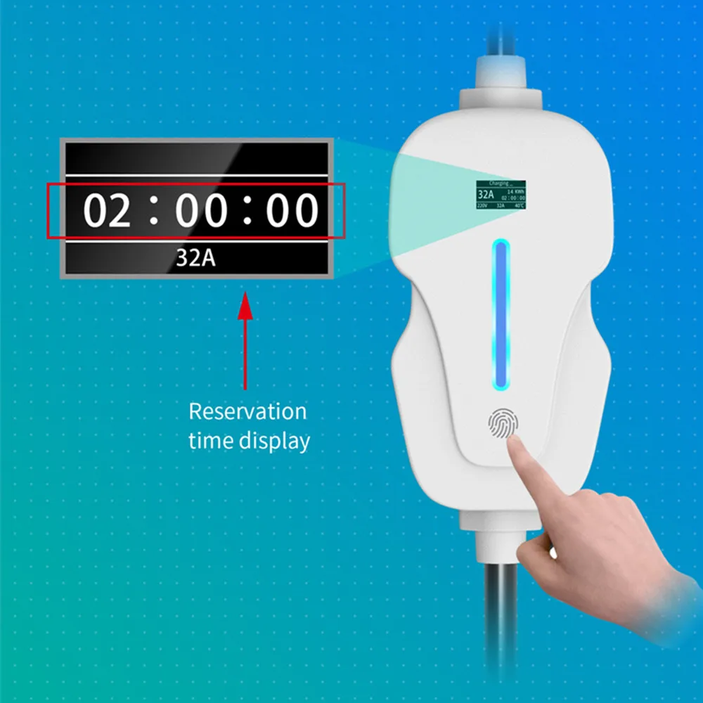 Портативное зарядное устройство для электромобилей GKFLY 7 кВт регулируемое 10 А/16