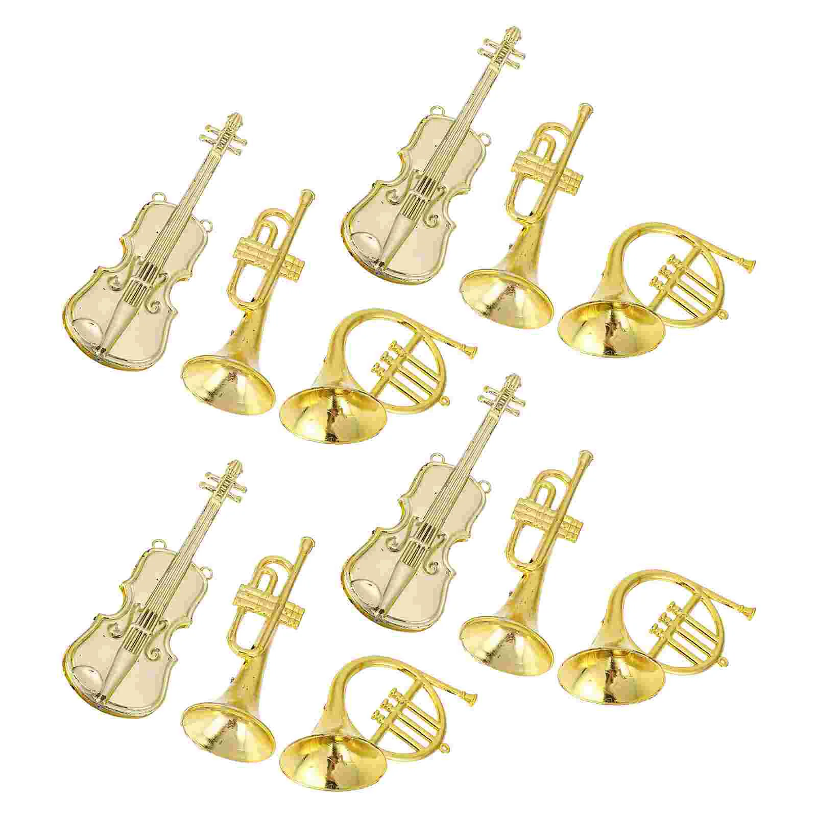 

Instrument Musical Ornaments Christmas Mini Ornament Miniatureinstruments Tiny Horn Wreath French Guitar Tree Hanging Toys Model