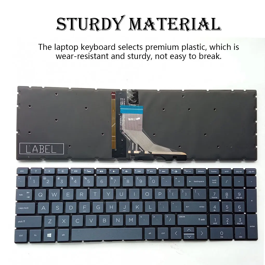 

Клавиатуры для ноутбука с подсветкой чувствительных колпачков компоненты компьютера хорошая видимость подсветка Замена для HP Pavilion 15-CX