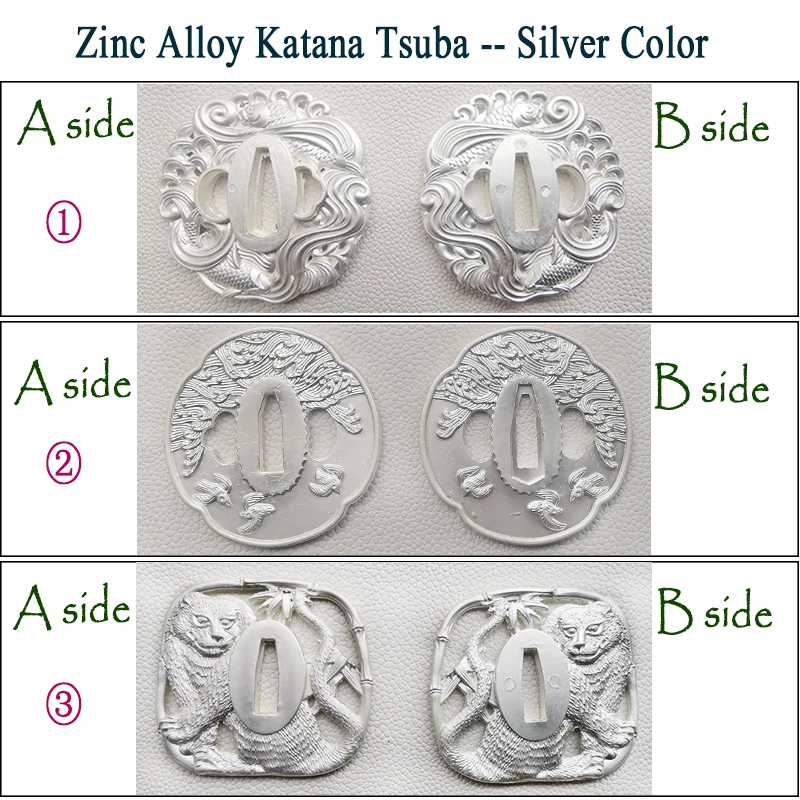Специальный подарок-Цинковый Сплав Tsuba серебряная полая защита для японского