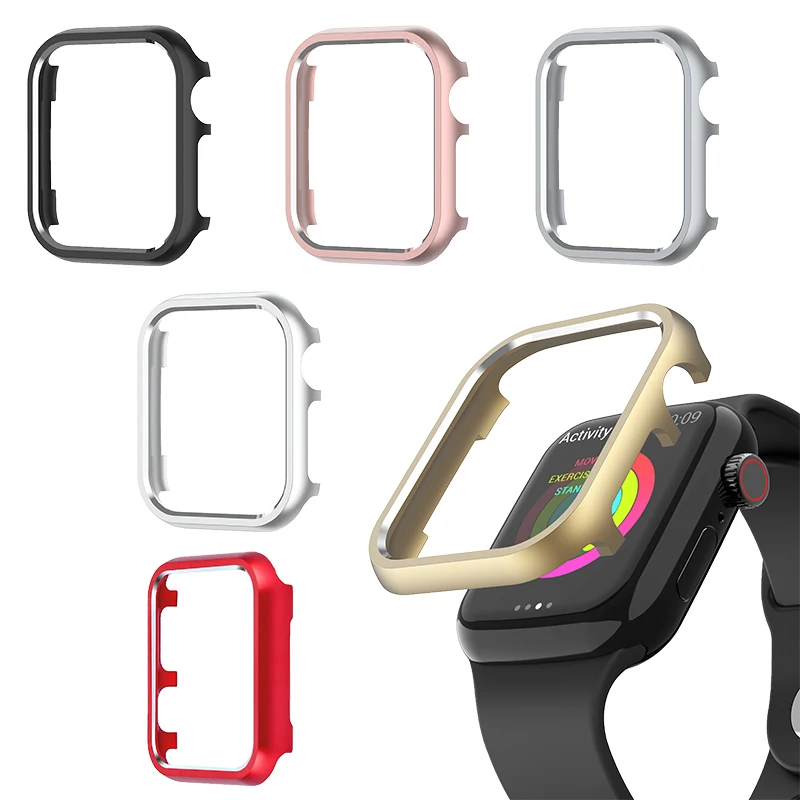 

Для Apple Watch 38 мм 40 мм 42 мм 44 мм умные часы с высоким блеском устойчивый к падениям защитный Алюминиевый Чехол
