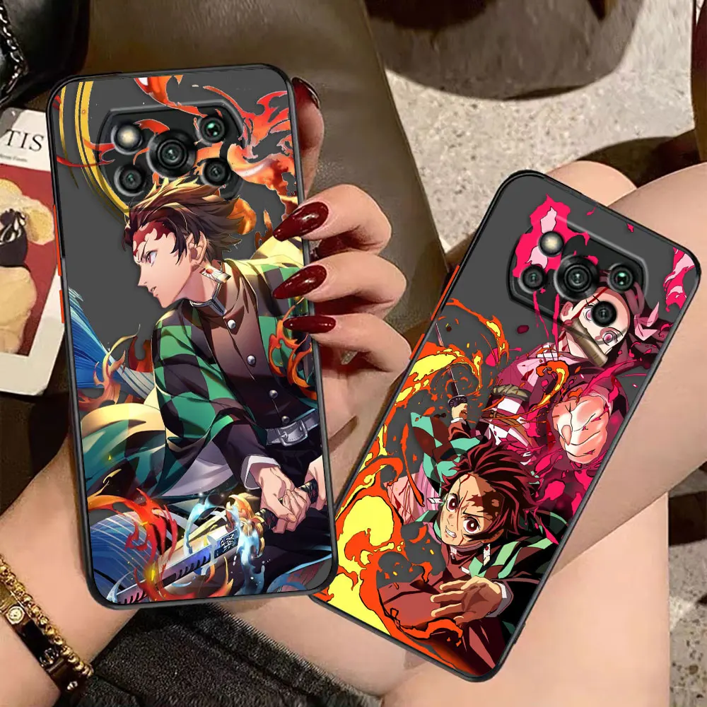 

Hot Anime Demon Slayer Matte Case for Xiaomi POCO X4 X3 X2 M4 M3 M2 F4 F3 GT F2 C40 PRO 4G 5G A3 MIX4 CIVI Case Funda Shell Capa
