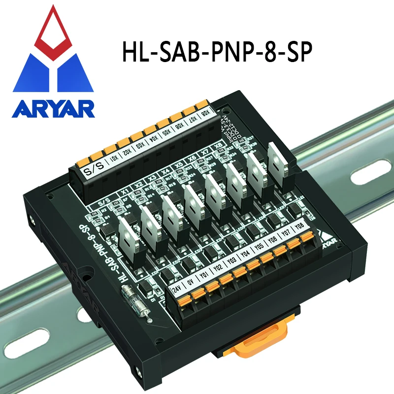 Плата усилителя сигнала PLC с микроконтроллером и быстрыми клеммами ввода-вывода на 8 каналов, изоляция PNP фотокоплера включена.