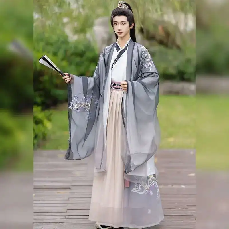 Большие мужские коричневые и синие градиентные комплекты из 3 предметов мужской