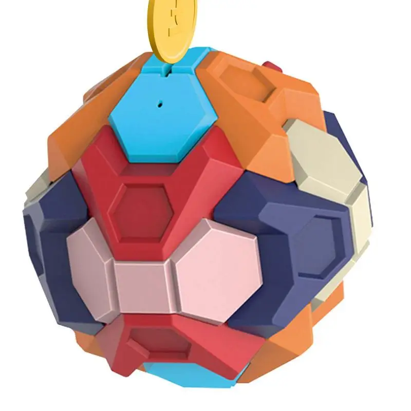 

Puzzle Assembly Ball Polygon 3D Coin Puzzle Money Deposit Early Education Toys Various Combinations Assembled Balls Piggy Bank