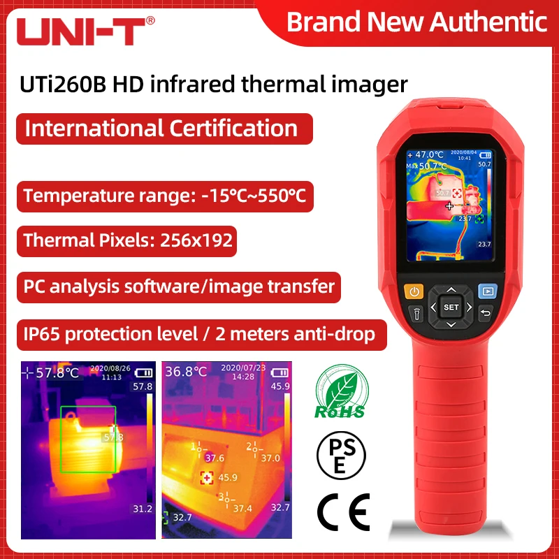 

UNI-T UTi260B HD Infrared Thermal Imager 256 x 192 Pixels Industrial Camera Temperature Imager Circuit Electrical Maintenance