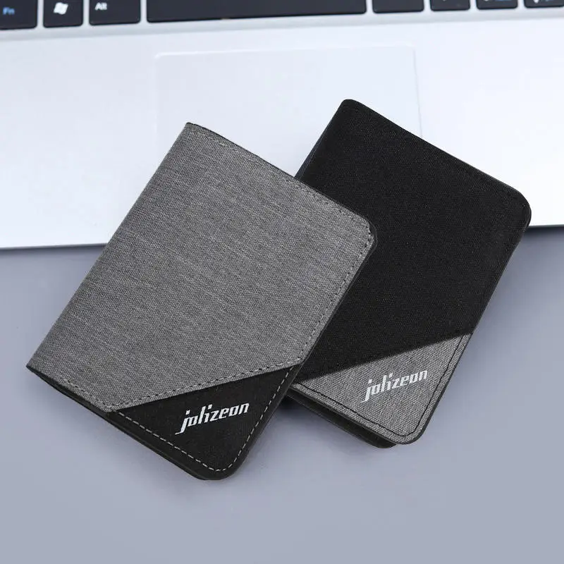 Простой многослойный складной чехол для карт холст держатель кредитных двойной