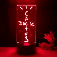 cactus jack led night light for bedroom decoration nightlight cool birthday gifts room decor cactus jack neon table lamp bedside