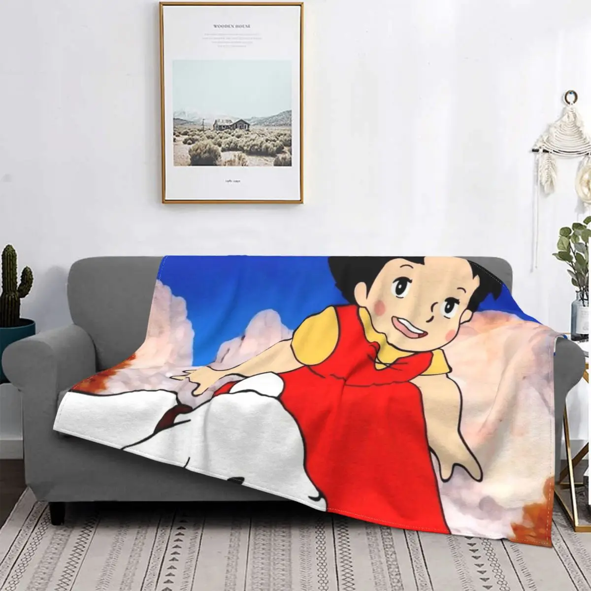 

Heidi Blanket Flannel Textile Decor Cute Girl Portable Super Soft Throw Blankets for Sofa Car Quilt