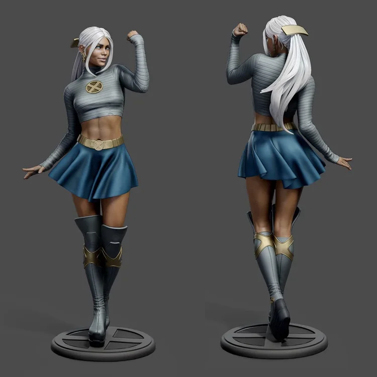 1/24 75 мм 1/18 100 наборы моделей из смолы фигурка шторма для девушек скульптура