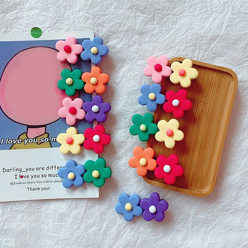 

1Pcs Flowers Hair Clip Girl Cute Hair Bands Hair Accessories Handmade Acrylic Headwear Hairpins Cartoon Hairpin Headdress Gift