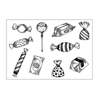 sweet candy transparent clear silicone stamps seal for diy scrapbooking photo album decorative clear stamps 1116cm