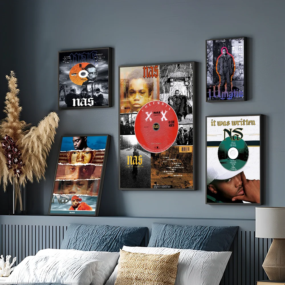 Постеры настенные в стиле хип-хоп рэп звезда певица NAS