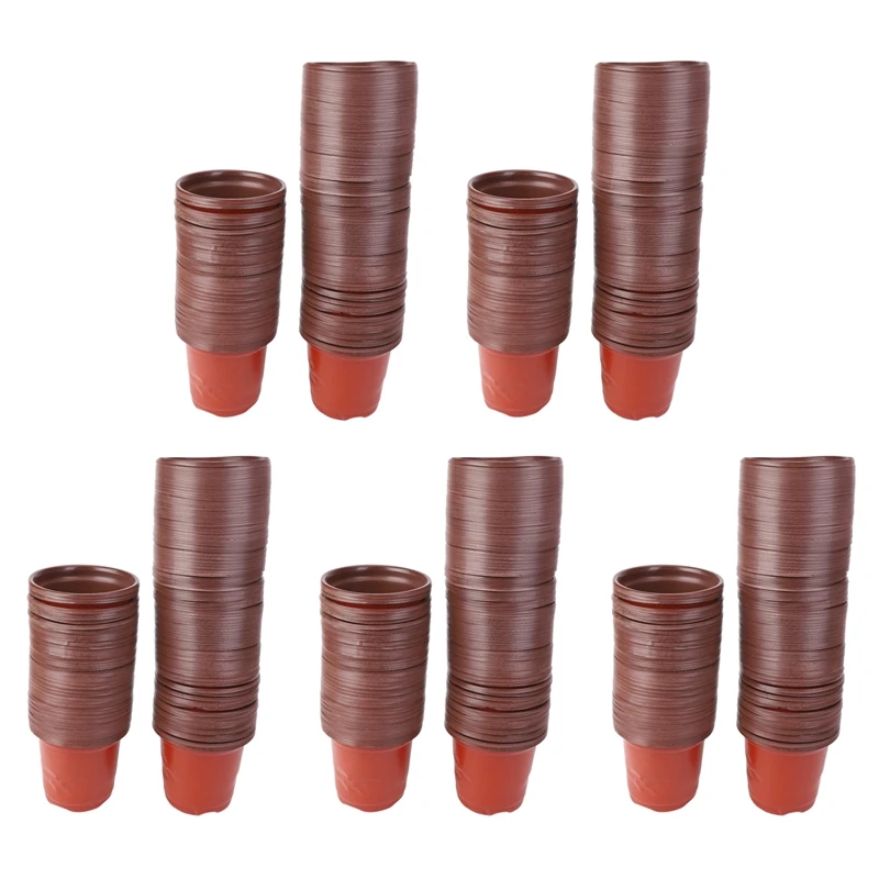 1000Pcs 4 Inch Plastic Flower Seedlings Nursery Supplies Planter Pot/Pots Containers Seed Starting Pots Planting Pots
