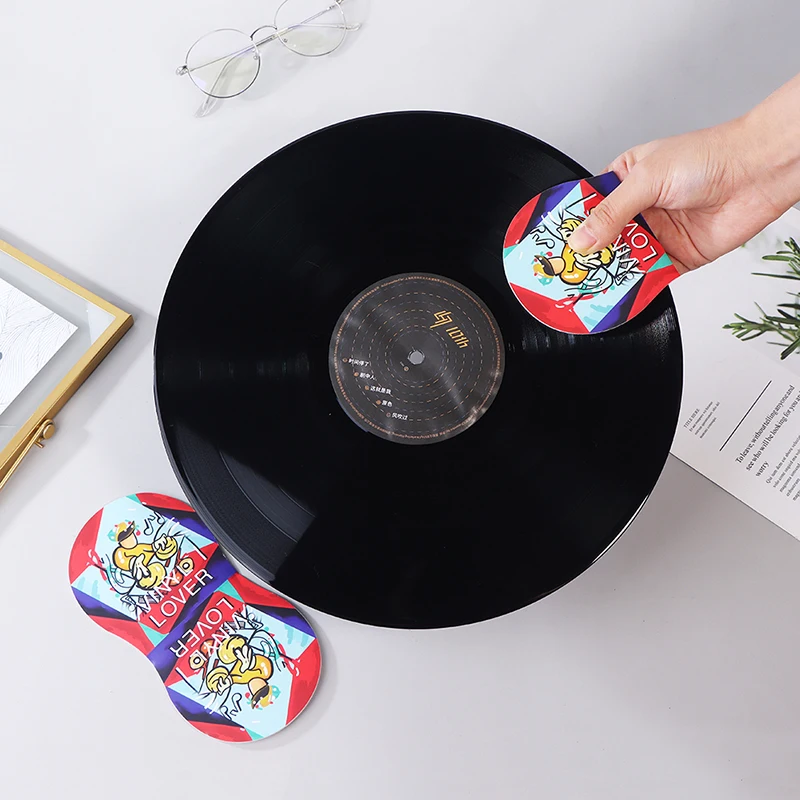 

1 Pair New Vinyl LP Pickup Clip Record Cleaning Pad No Fingerprints