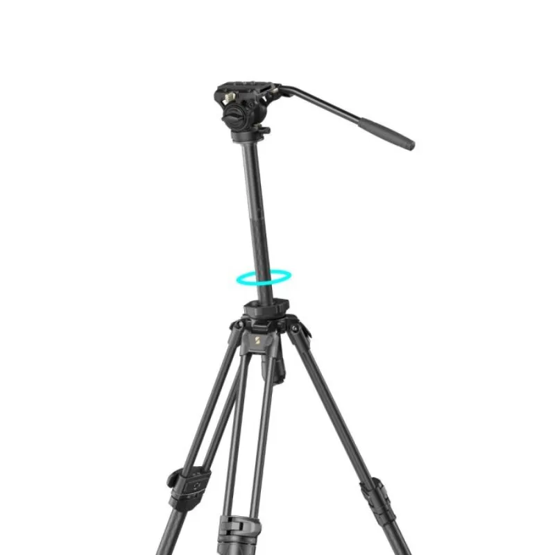 Фото Комплект видеостудийного штатива SmallRig AD-50 Pro 4420 из углеродного волокна, нагрузка до 6 кг, с флюидной головкой и быстросъемными пластинами №5