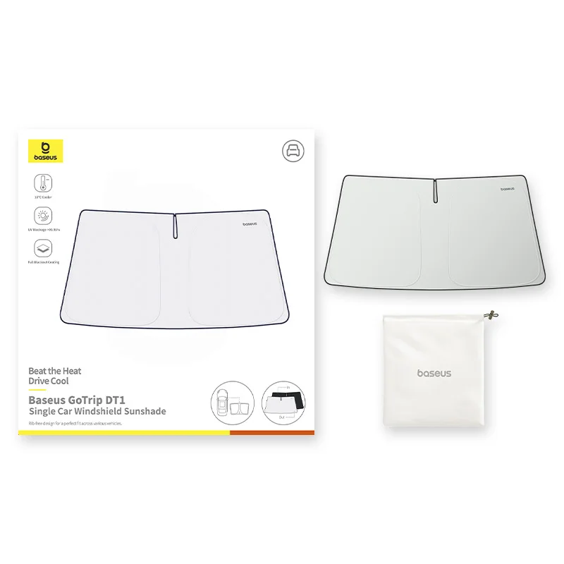 

Baseus GoTrip DT1 солнцезащитный козырек на лобовое стекло автомобиля, складной УФ-защита от солнца без ребер, переднее окно автомобиля, летние солнцезащитные козырьки, аксессуары