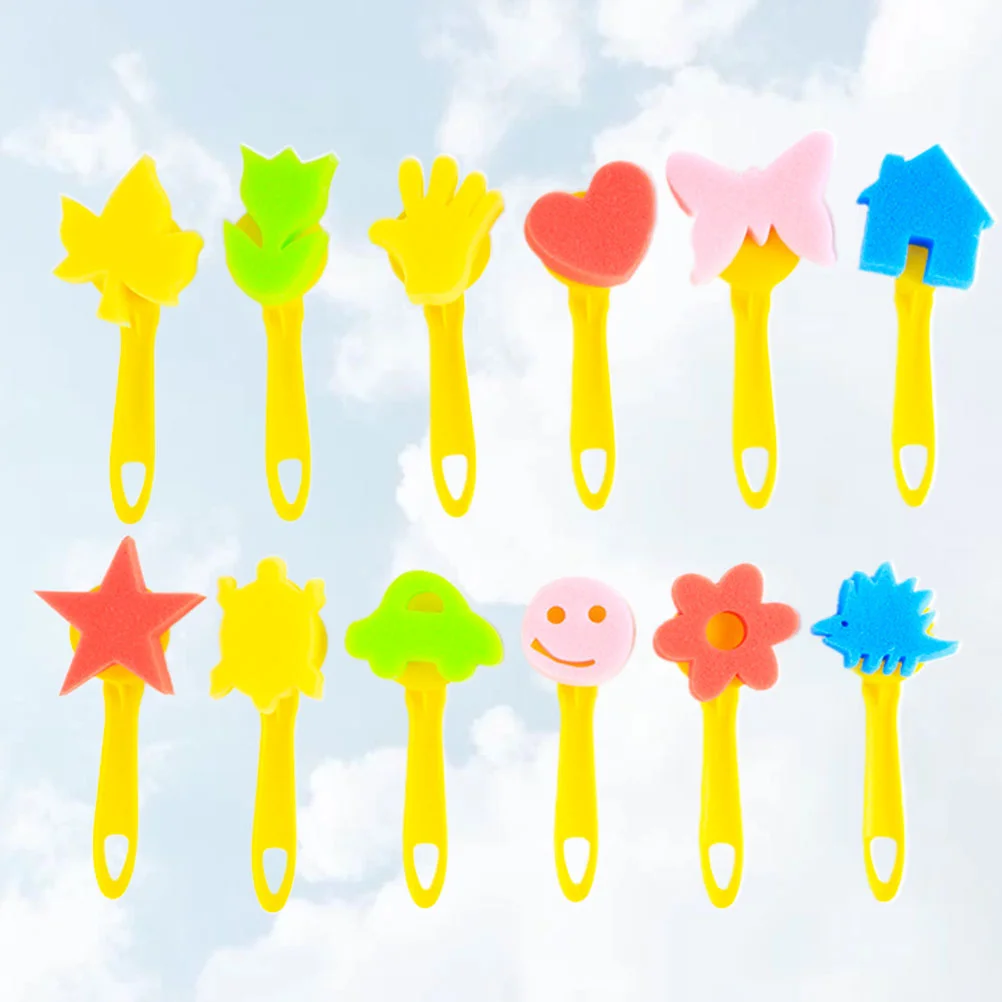 

Preschool Brushes Set Graffiti Brushes Hand Drawing Tools Fun Stamp Brush for Kids, 12pcs Preschool Brushes ( Mixed