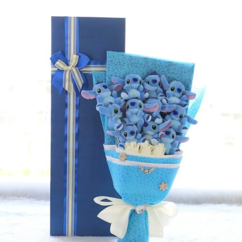 

Disney Cartoon Plush Bouquet Cute Plush Toy Stitch Plush Doll Rose Bouquet Girlfriend Birthday Valentine's Day Gift Wedding Gift