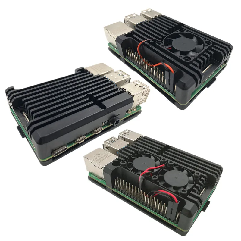 

Raspberry Pi 4 Case, Protective Armor Aluminum Alloy Case，Passive Cooling Shell Metal Enclosure Heat Dissipation for Pi 4B