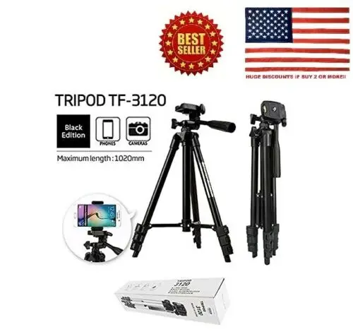 

Camera Tripod Stand Adjustable Professional Mount Holder For Gopro & camcorder