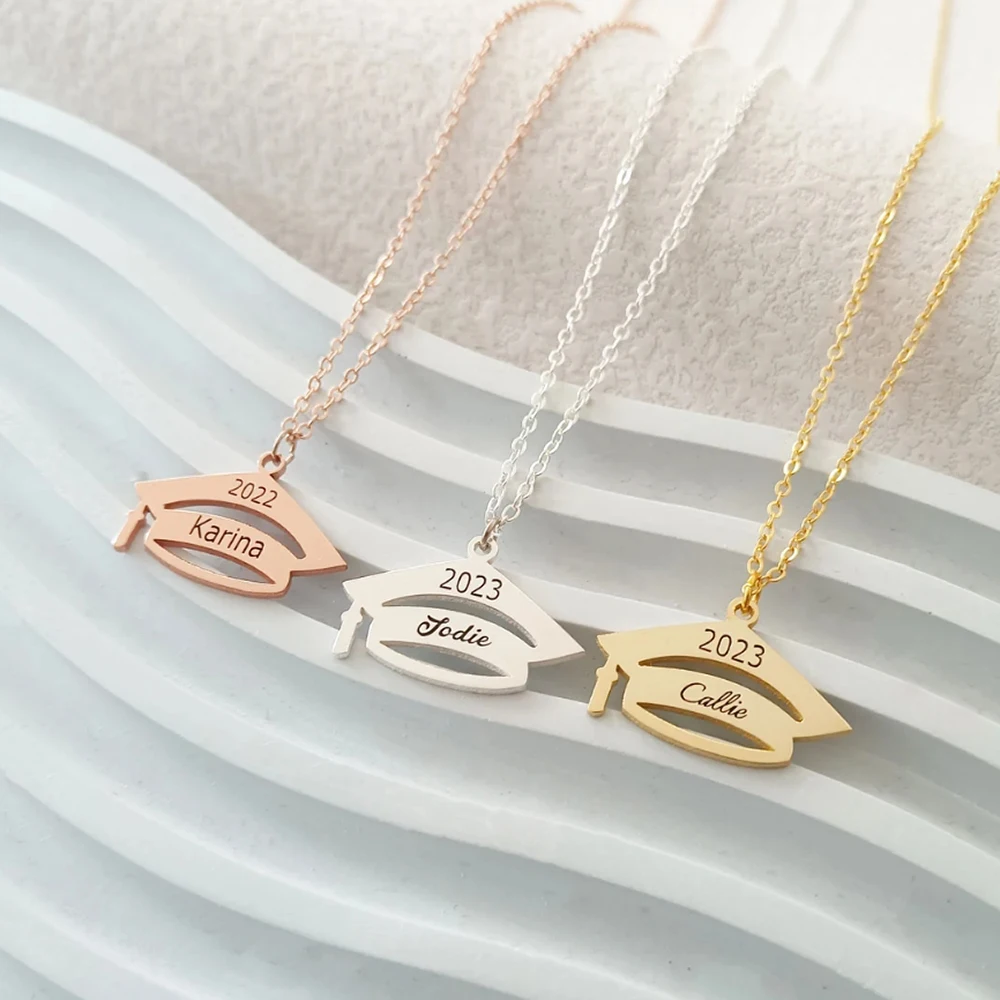 Ожерелье с подвеской именем на заказ ожерелье докторской шляпы выпускной