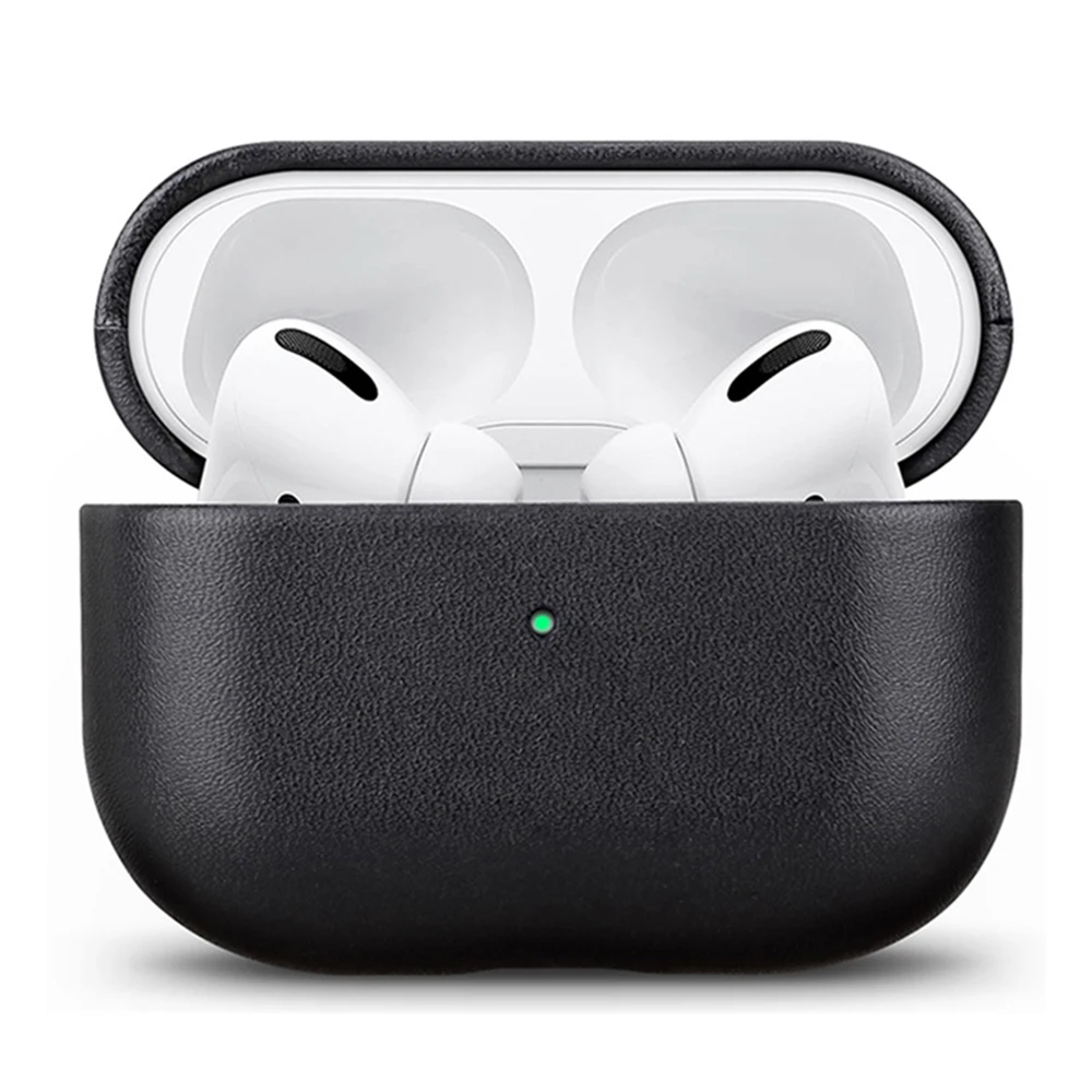

Fivetech Luxury Genuine Leather Case for AirPods Pro Full Protection Cases with Anti lost Buckle For AirPods 3 Cases Shockproof
