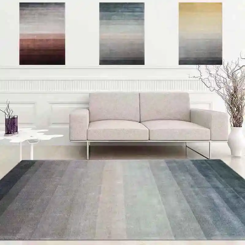 

Nordic Gradient Plain Living Room Carpet High Quality Bedroom Decorative Carpets Lounge Rug Large Area Rugs Non-slip Hallway Mat