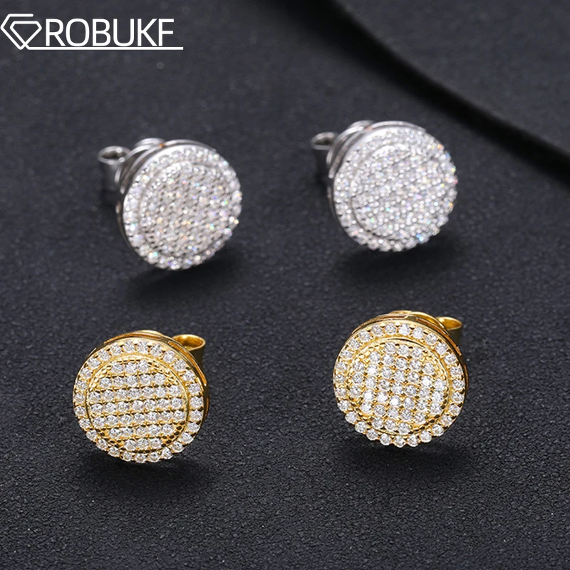 Серьги-гвоздики из серебра S925 пробы диаметром 1 2 мм