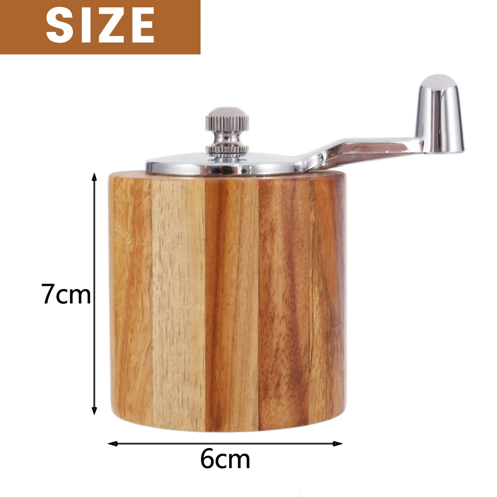 Мельница для соли и перца деревянная мельница с рукояткой шейкер регулируемым