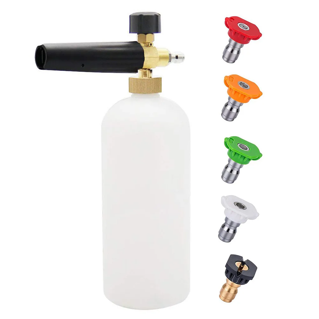 

NEW Arrial 1/5pcs/set Stainless Steel G1/4 Quick-Connect Nozzle Tool Pressure Washer Spray Nozzle Multiple Degrees Car Wash