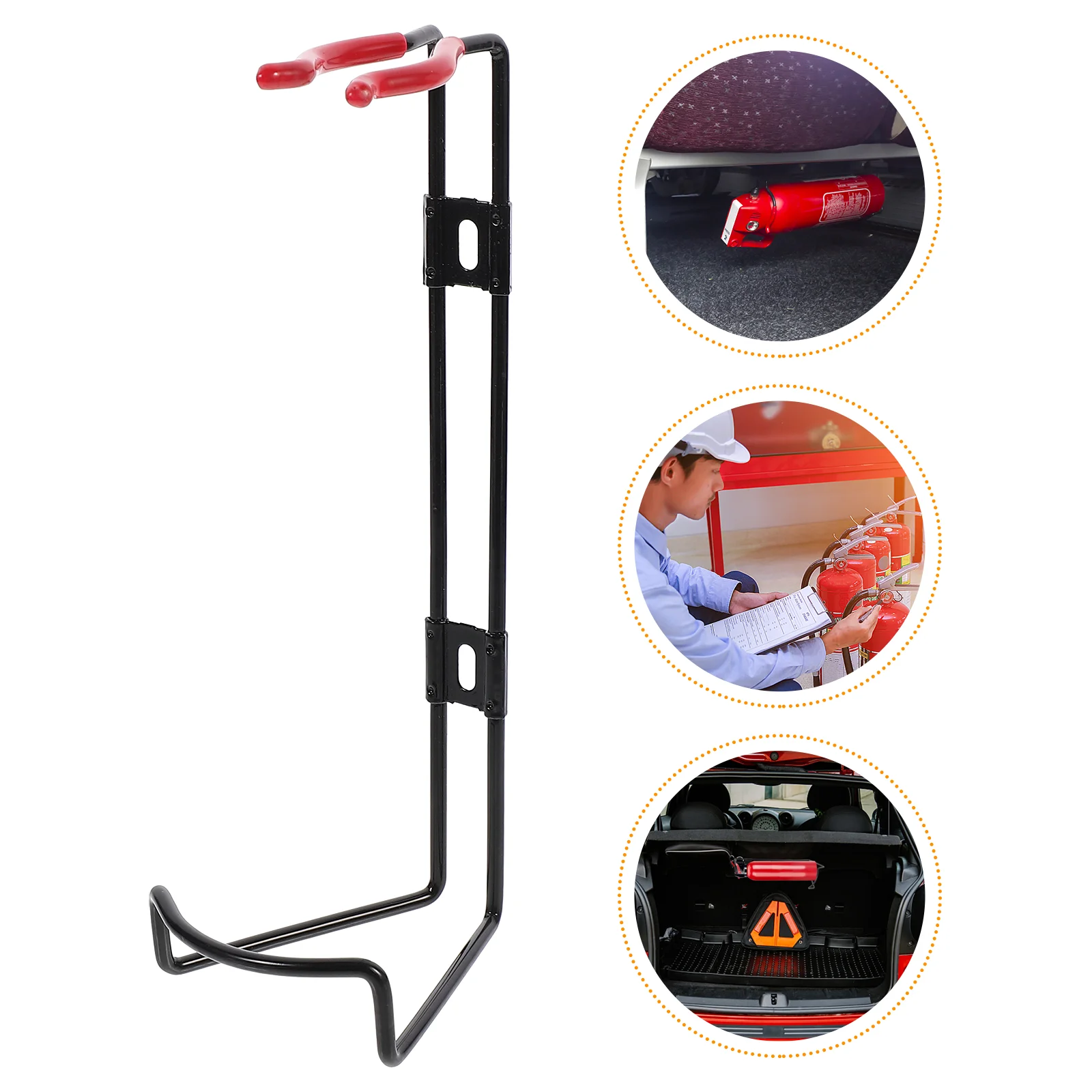 

Fire Extinguisher Car Mount Holder Hanger Rack Bracket Bar Roll Wall Vehicle Steel Adjustable Strap Mounting Hook