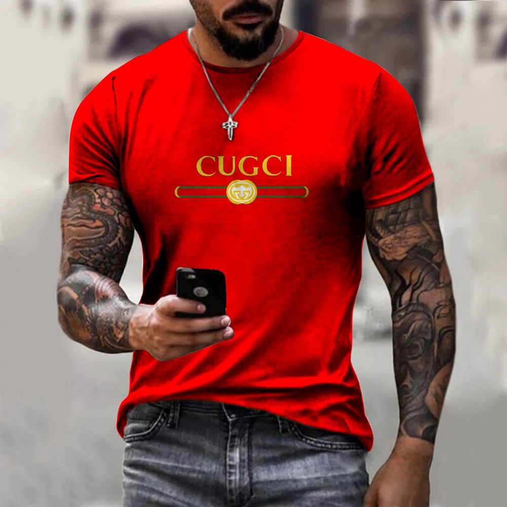 Мужская футболка с круглым вырезом коротким рукавом и 3D-принтом | одежда