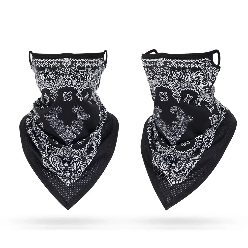 

Уличная защитная маска для шеи и лица с ушными петлями, мужская маска для езды на мотоцикле, многофункциональная бандана, женская спортивная бандана с узором пейсли
