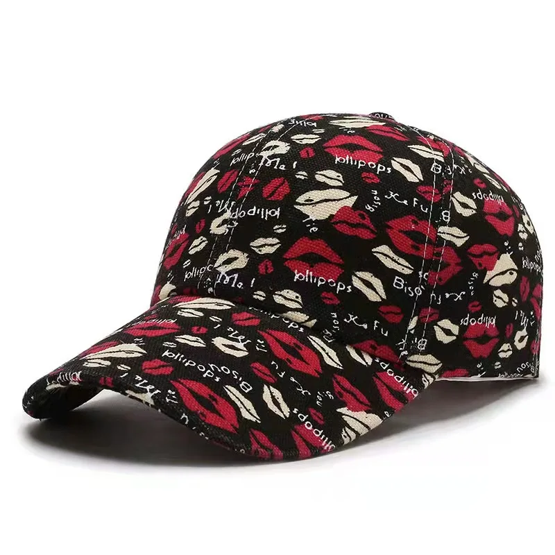

New Arrive Lips Letters Print Baseball Caps For Men Women Casual Sport Snapback Cap Sun Hat Fashion Hip Hop Caps