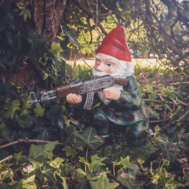 

Army Garden Dwarf Christmas Garden Statue Lawn Decoration Use Resin Crafts Use Resin Crafts for Indoor Or Outdoor gass