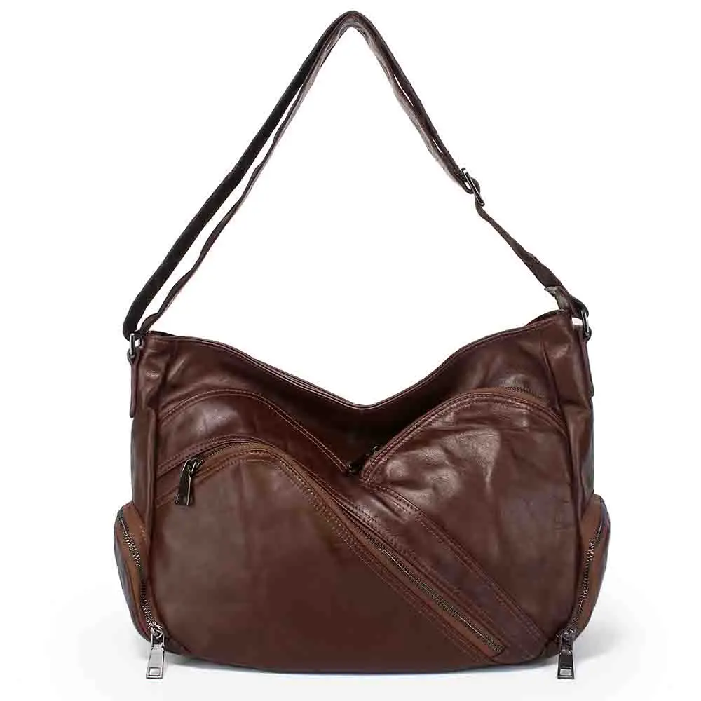 

Motingsome женская сумка с несколькими карманами, роскошная кожаная сумка через плечо, мягкая телячья кожа, Женский кошелек через плечо, новинка 2023